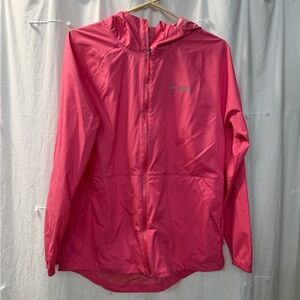 Pink Hooded Columbia PFG rain jacket